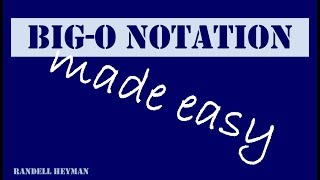 Big O notation made easy [upl. by Benisch]