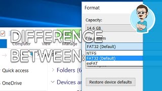 Difference Between FAT32 exFAT and NTFS [upl. by Ecirtahs]