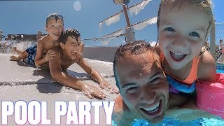 SUMMER POOL PARTY EXACTLY ONE YEAR AFTER EPIC BIRTHDAY SURPRISE [upl. by Naivad]