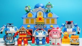 로보카폴리 구조본부 amp 미니 로보카폴리앰버로이헬리 장난감 변신 동영상 Robocar Poli station amp Mini Robocar Poli police car toys [upl. by Nicolau]