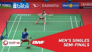 SF  MS  Kento MOMOTA JPN 1 vs Viktor AXELSEN DEN 6  BWF 2019 [upl. by Nhtanhoj342]