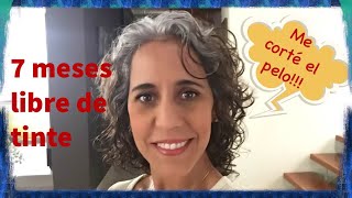 Mi corte de cabello con canas  7 meses libre de tinte Grey hair [upl. by Olympias]