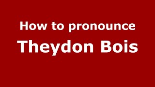 How to pronounce Theydon Bois EnglishUK  PronounceNamescom [upl. by Eyanaj]