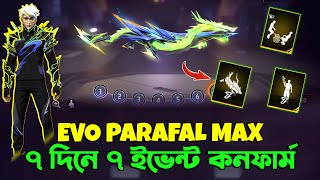 EVO PARAFAL SKIN 🔥 7 দিনে 7টি ইভেন্ট কনফার্ম  Free Fire New Event  Ff New Event  Trkf Gaming [upl. by Whiteley]