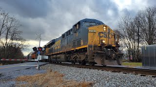 CSX I116 with Chessie HU trailing 3rd at Kemps on Thanksgiving day 112824 [upl. by Arten878]