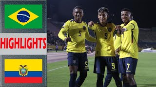 Ecuador vs Brazil Highlights  CONMEBOL SUB17 2023 Final Group  4172023 [upl. by Anaila]