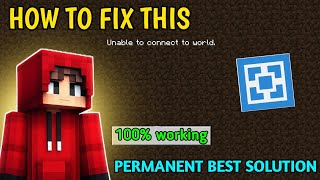 how to fix unable to connect world Minecraft pe [upl. by Bartlett]