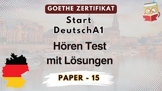 Hören A1 Goethe Exam ModellTest Practice material Paper  15  Zertifikat Deutsch A1 listening Part [upl. by Siffre466]