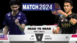 MATCH 2024  LEE Jia Zii vs Jonathan Christie Wow AMAZING [upl. by Satsoc687]