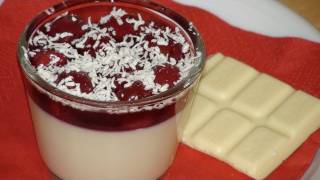 Mousse au Chocolat weiß einfachKochen weißes Schokoladenmousse Dessert Nachtisch [upl. by Ajiat]