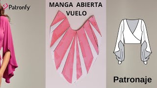 Como hacer una manga abierta con vuelo [upl. by Notyep]