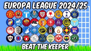 Beat The Keeper  Europa League 202425  Algodoo Marble Race [upl. by Niarb]