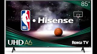 Review Hisense 85Inch Class A6 Series 4K UHD Smart Roku TV 85A6NR 2024 Model [upl. by Nosredna]