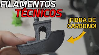 Guía IMPRESORA 3D FILAMENTOS TECNICOS  ABS Nylon Fibra Carbono y ASA [upl. by Senecal]