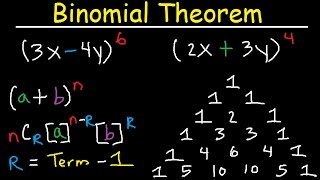 Binomial Theorem Expansion Pascals Triangle Finding Terms amp Coefficients Combinations Algebra 2 [upl. by Steward]