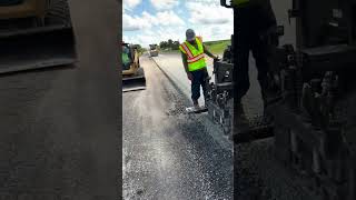 Paving Rock Base on Highway 14 with CAT AP1055F Paver 🎥 InRoads RoadWork Construction [upl. by Nona178]