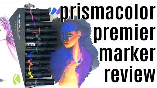 PRISMACOLOR PREMIER MARKER REVIEW  Copic Comparison [upl. by Groscr]