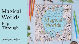 MAGICAL WORLDS Colouring Book Flip Through [upl. by Ailgna]