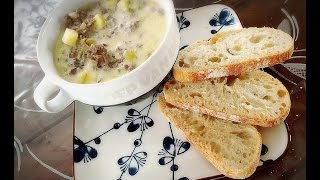 DIY  Was koche ich heute  KäseLauchsuppe mit Hackfleisch  schnelle Küche [upl. by Ditter]