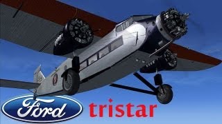 Ford Trimotor Freeware Model  FSX Gameplay HD [upl. by Sayce]