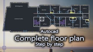 Autocad  Complete floor plan for beginners  Exercise Care home [upl. by Pani733]