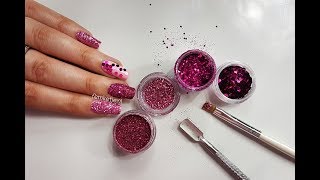 How To Apply Loose Glitter To Your Nails 5 Techniques amp Different Types Of Glitter  femketjeNL [upl. by Aicenra916]