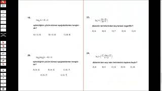 1DÖNEM 1SINAV MATEMATİK SINAVI 12SINIF HAZIRLIK 1225SORULAR [upl. by Enamart]