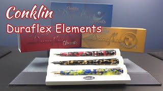 Conklin Duraflex Elements Fountain PensLimited Edition with new JoWo nibs [upl. by Ailicec]