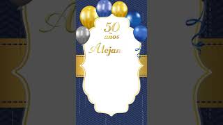 INVITACIÓN DIGITAL EN VIDEO PARA 50 AÑOS [upl. by Eisak]