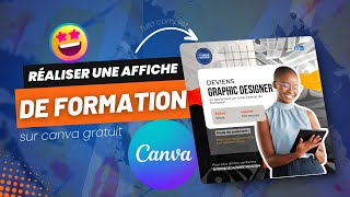 Comment créer une affiche FACILEMENT et RAPIDEMMENT sur CANVA Gratuit [upl. by Retrac]