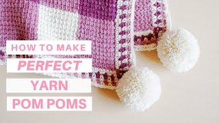 How to Make a Perfect Yarn Pom Pom with a Clover Pom Pom Maker  BONUS 15 Crafts with Pom Poms [upl. by Neerroc507]