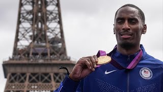 Toledos Erik Kynard receives reallocated Olympic medal at Paris Games [upl. by Larsen]