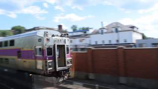 MiddleboroughLakevillebound MBTA Commuter Train bypassing Wollaston [upl. by Atlas]