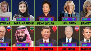 198 World Leaders And Their Wives  AGE Comparison [upl. by Kendrah]