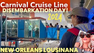 Carnival Cruise debarkation New Orleans disembarkation 2024 [upl. by Filmore]