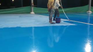 EPOXY FLOORING IN AUTOMOBIL WORKSHOPS1 [upl. by Ahtrim450]