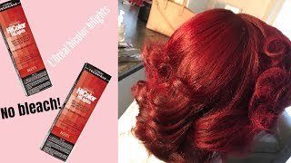 How to dye your hair Red without Bleach ft Loreal HiColor Highlights Magenta amp Red [upl. by Carson]