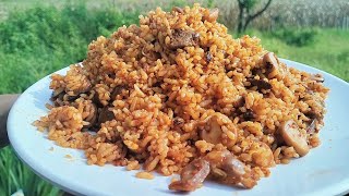 NASI GORENG JAMUR SPESIAL ALA KAMPUNG NIKMATNYA BIKIN KETAGIHAN  tutorialmemasak26 [upl. by Nandor]