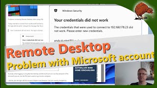 Remote Desktop Error when logging in with Microsoft account [upl. by Leynad435]