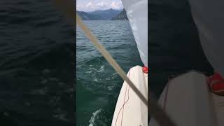 At the bow sailwind sailboat lakesailing boat visitlakeiseo travel sailing sailingaway [upl. by Lehcnom]