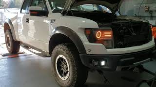 2010 SVT Raptor 54L Edelbrock Eforce VMS Tuning low boost [upl. by Imotas]