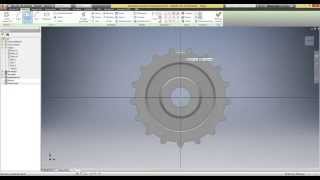 Autodesk Inventor  Criando peças com Revolução  Roda Dentada [upl. by Nodlew]