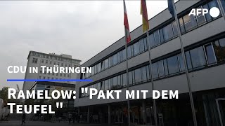 Empörung über gemeinsames Vorgehen von CDU mit AfD in Thüringen  AFP [upl. by Dukey]