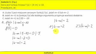 Funkcja liniowa z wartością bezwzględną  MatFiz24PL [upl. by Nosnibor745]