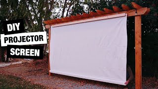 MASSIVE DIY 45 Backyard Projector Screen  No Cuts Required  Minimum Tools for Outdoor Projector [upl. by Tayyebeb]