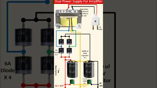 Dual Power Supply For Amplifier 6A 35V  35Volt 6A Dual Power Supply Circuit Diagram For Amplifiers [upl. by Gilbye]