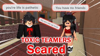 Toxic teamers Regret trying to mic up with me  MM2  Roblox [upl. by Elvyn352]