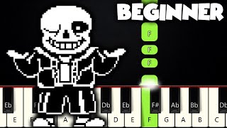 Megalovania  Undertale  BEGINNER PIANO TUTORIAL  SHEET MUSIC by Betacustic [upl. by Jannery]