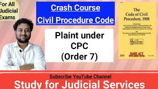 Plaint under CPC  Order 7 of CPC  Rejection of Plaint under CPC [upl. by Aidaas]