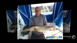 Hodler Fischerboot 595 mit Kabine Power boat Fishing Boa [upl. by Ardnuahsal619]